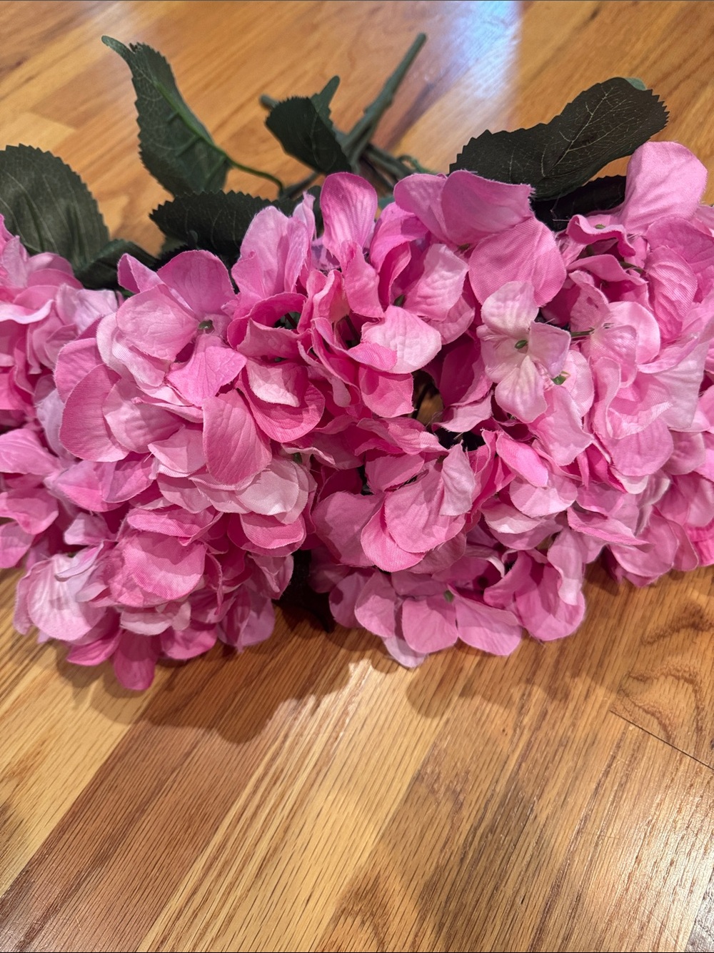Michaels Pink Hydrangea Faux Flower Stems — 2 pack